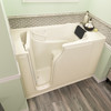 30-in. x 52-in. Walk-In Air Spa and Whirlpool Massage Bathtub with Left-Hand Drain in Linen