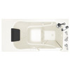 3052.109.CRL 30-in. x 52-in. Walk-In Air Spa and Whirlpool Massage Bathtub with Right-Hand Drain and Tub Faucet in Linen