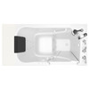 3052.109.CRW 30-in. x 52-in. Walk-In Air Spa and Whirlpool Massage Bathtub with Right-Hand Drain and Tub Faucet in White