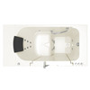 30-in. x 52-in. Outward Opening Door Walk-In Whirlpool Massage and Air Spa Bathtub with Right Door/Drain in Linen