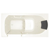 30-in. x 60-in. Walk-In Air Spa and Whirlpool Massage Bathtub with Left-Hand Drain in Linen