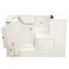 32-in. x 52-in. Outward Opening Door Walk-In Air Spa and Whirlpool Massage Bathtub with Left Door/Drain in Linen