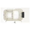 32-in. x 52-in. Outward Opening Door Walk-In Air Spa and Whirlpool Massage Bathtub with Left Door/Drain in Linen