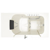 32-in. x 52-in. Outward Opening Door Walk-In Air Spa and Whirlpool Massage Bathtub with Right Door/Drain in Linen
