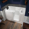 32-in. x 60-in. Walk-In Air Spa and Whirlpool Massage Bathtub with Right-Hand Drain in White