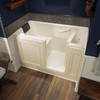 32-in. x 60-in. Walk-In Soaking Bathtub with Right-Hand Drain in Linen
