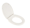 Round Closed-Front Toilet Seat with Soft Close, Grip Tight and Quick Release in White