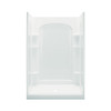 75.75-in x 34-in x 48-in Vikrell Wall and Floor 4-Piece Alcove Shower Kit in White