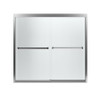 59.37-in x 55.12-in Frameless Bathtub Door in Silver with Frosted Glass Pattern