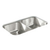 18" x 32" x 8" Under-Mount Double-Equal Kitchen Sink