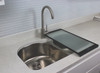 Kitchen Faucet with Single Handle includes deck plate, Polished Chrome