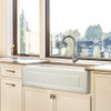 Kitchen Faucet with Single Handle includes deck plate, Polished Chrome