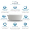 60-in x 29.5-in x 22.875-in Freestanding Tub and Faucet Kit, White