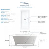 60-in x 29.5-in x 22.875-in Freestanding Tub and Faucet Kit, White