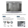 35.75-in x 25.875-in x 10-in 16 Gauge Super Single Bowl, Stainless Steel Kitchen Sink, Micro Edge Dual Mount Installation, with ML2 Holes