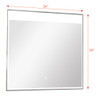 23.62 X 1.18 X 23.62 LED-Backlit Contemporary Mirror with Touch Sensor