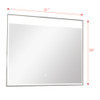 31.50 X 1.18 X 23.62 LED-Backlit Contemporary Mirror with Touch Sensor