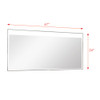 55.12 X 1.18 X 23.62 LED-Backlit Contemporary Mirror with Touch Sensor