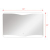 35.43 X 1.18 X 23.62 LED-Backlit Contemporary Mirror with Touch Sensor