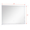 29.53 X 1.18 X 21.65 LED-Backlit Contemporary Mirror with Touch Sensor
