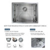 23.5-in x 18.5-in x 10-in 16 Gauge Single Bowl, Undermount Stainless Steel Kitchen Sink