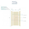 EWK363696-38 Expressions 36" X 36" X 96" 3-Piece Shower Wall Trimmable Kit, In Bisque
