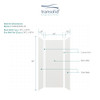 EWK363696-39 Expressions 36" X 36" X 96" 3-Piece Shower Wall Trimmable Kit, In Grey