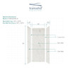 EWK363696-41 Expressions 36" X 36" X 96" 3-Piece Shower Wall Trimmable Kit, In Bianca
