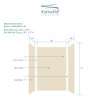 Transolid EWK483672-38 Expressions 36" X 48" X 72" 3-Piece Shower Wall Kit, In Bisque