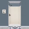 EWK483672-46 Expressions 36" X 48" X 72" 3-Piece Shower Wall Trimmable Kit, In Houndstooth