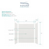 EWK603272-39 Expressions 32" X 60" X 72" 3-Piece Tub/Shower Wall Kit, In Grey