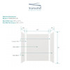 EWK603672-39 Expressions 36" X 60" X 72" 3-Piece Tub/Shower Wall Kit, In Grey