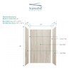 EWK603696-43 Expressions 36" X 60" X 96" 3-Piece Tub/Shower Wall Kit, In Sorento