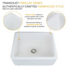 KF-FUSB241810 Porter 24-in x 18-in x 10-in Single Basin Farmhouse Fireclay Kitchen Sink in White with Faucet, Grid, Strainer, Installation Kit