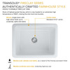 24-in x 18-in x 10-in Single Bowl, Farmhouse Fireclay Kitchen Sink, Undermount Installation, in White with Grid, Strainer, Installation Kit