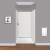 EWK484872-39 Expressions 48" X 48" X 72" 3-Piece Shower Wall Trimmable Kit, In Grey