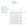 EWKX484896-39 Expressions 48" X 48" X 96" 6-Piece Shower Wall Trimmable Kit with Extension Kit, In Grey