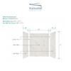 EWK604872-41 Expressions 48" X 60" X 72" 3-Piece Tub/Shower Wall Kit, In Bianca