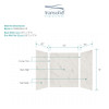 EWK606072-41 Expressions 60" X 60" X 72" 3-Piece Tub/Shower Wall Kit, In Bianca