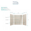 EWK606072-43 Expressions 60" X 60" X 72" 3-Piece Tub/Shower Wall Kit, In Sorento