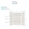 EWK606096-41 Expressions 60" X 60" X 96" 3-Piece Tub/Shower Wall Kit, In Bianca