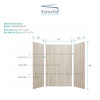 EWK606096-43 Expressions 60" X 60" X 96" 3-Piece Tub/Shower Wall Kit, In Sorento