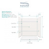 60" X 32" X 72" 4-Piece Alcove Shower Kit, In White