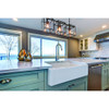 30-in x 20-in x 10-in Super Single Bowl with Reversible (Roman/Plain) Front, Farmhouse Fireclay Kitchen Sink, Undermount Installation, in White
