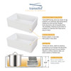 30-in x 20-in x 10-in Super Single Bowl with Reversible (Roman/Plain) Front, Farmhouse Fireclay Kitchen Sink, Undermount Installation, in White