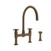 Rohl U.4272X-EB-2 Bridge Kitchen Faucet in English Bronze