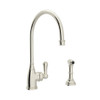 Rohl U.4702PN-2 Kitchen Faucet and Metal Lever Handle in Polished Nickel
