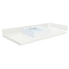 54.75 in. W x 22.25 in. D Quartz Vessel Vanity Top in Natural White with Single Hole and Rectangular Vessel Sink