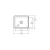 25" x 21-1/4" x 6-7/8" 20 Gauge Stainless Steel Single Bowl Drop-in Kitchen Sink with 1 Faucet Hole in Brushed Satin