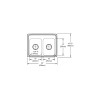 25" x 19-1/2" x 10-1/8" 18 Gauge Stainless Steel Equal Double Bowl Drop-in Kitchen Sink with 1 Faucet Hole in Lustrous Satin